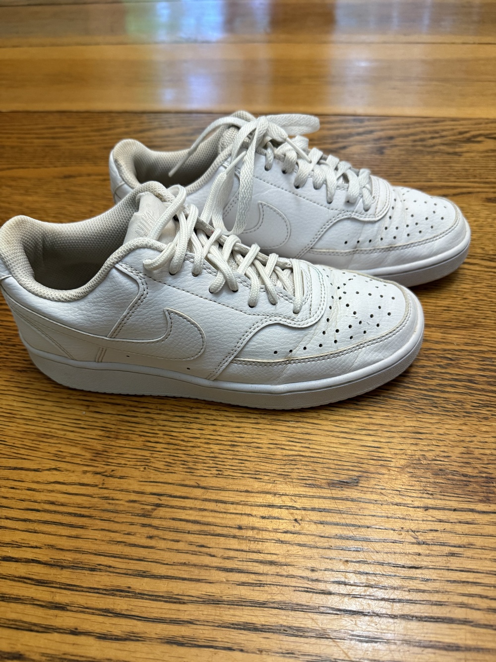 Nike Court Vision Low Shoes Mens Size 7.5 White Leather Retro Casual DH3158-100